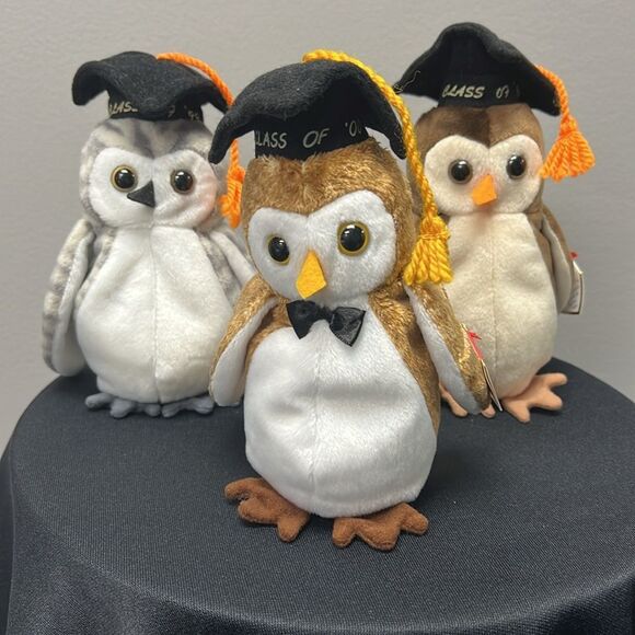 TY Beanie Baby - Wise, Wiser, Wiset Beanie Baby Bundle - Picture 1 of 4